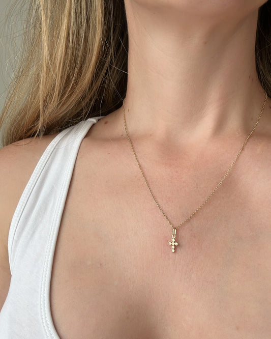 9ct gold Small Crucifix Necklace