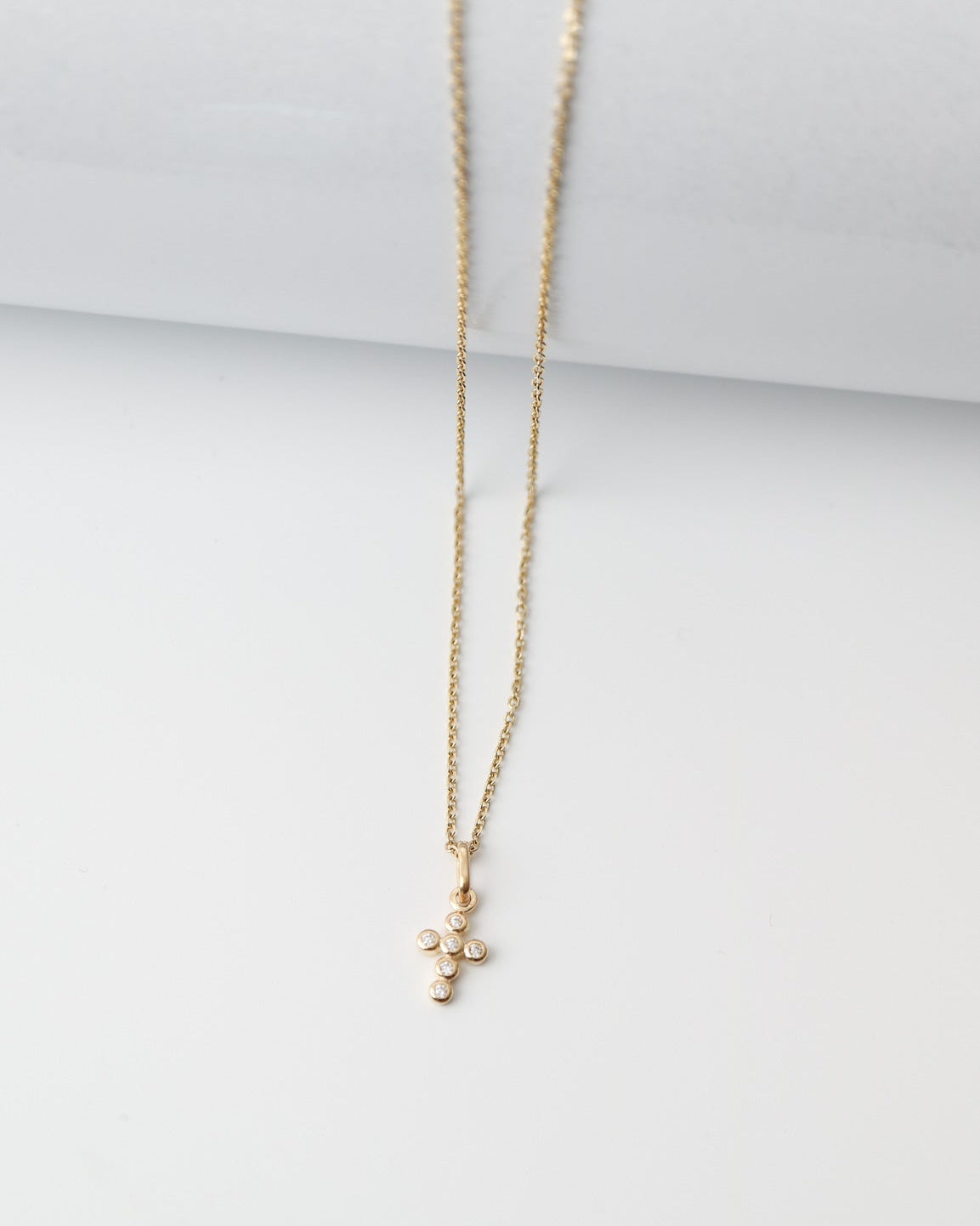 9kt gold Crucifix Pendant with diamonds