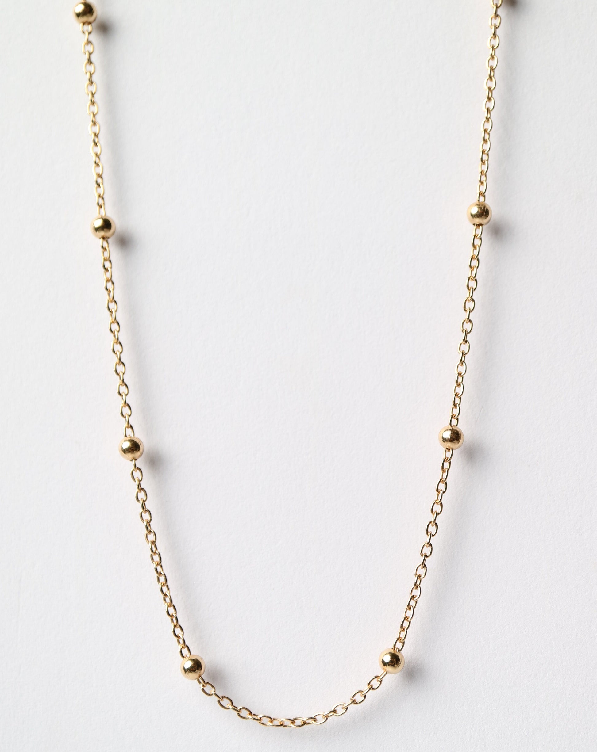 Solid 9kt Gold Beaded Chain - Main Image
