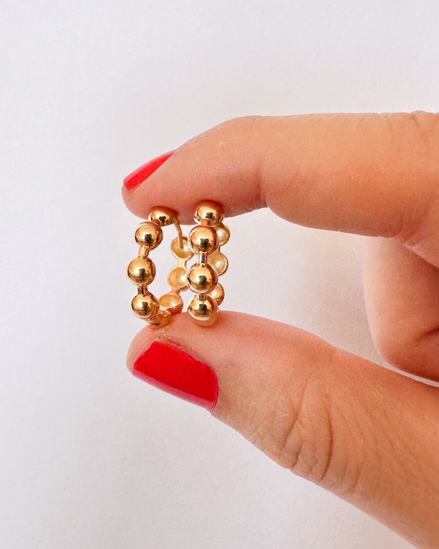 9ct gold Bobble Hoop Earrings from Collective  Co Jewellery Store