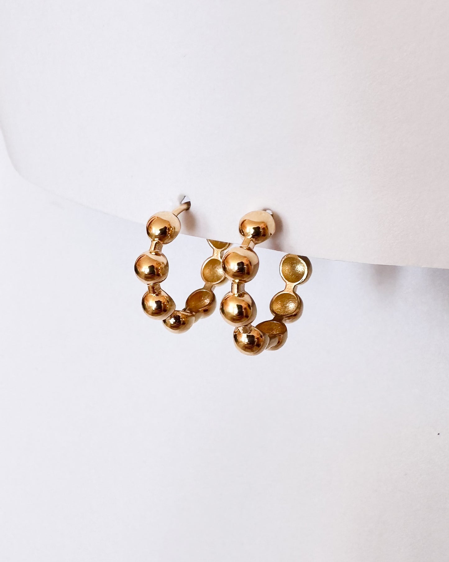 9ct gold Bobble Hoop Earrings from Collective  Co Jewellery Store
