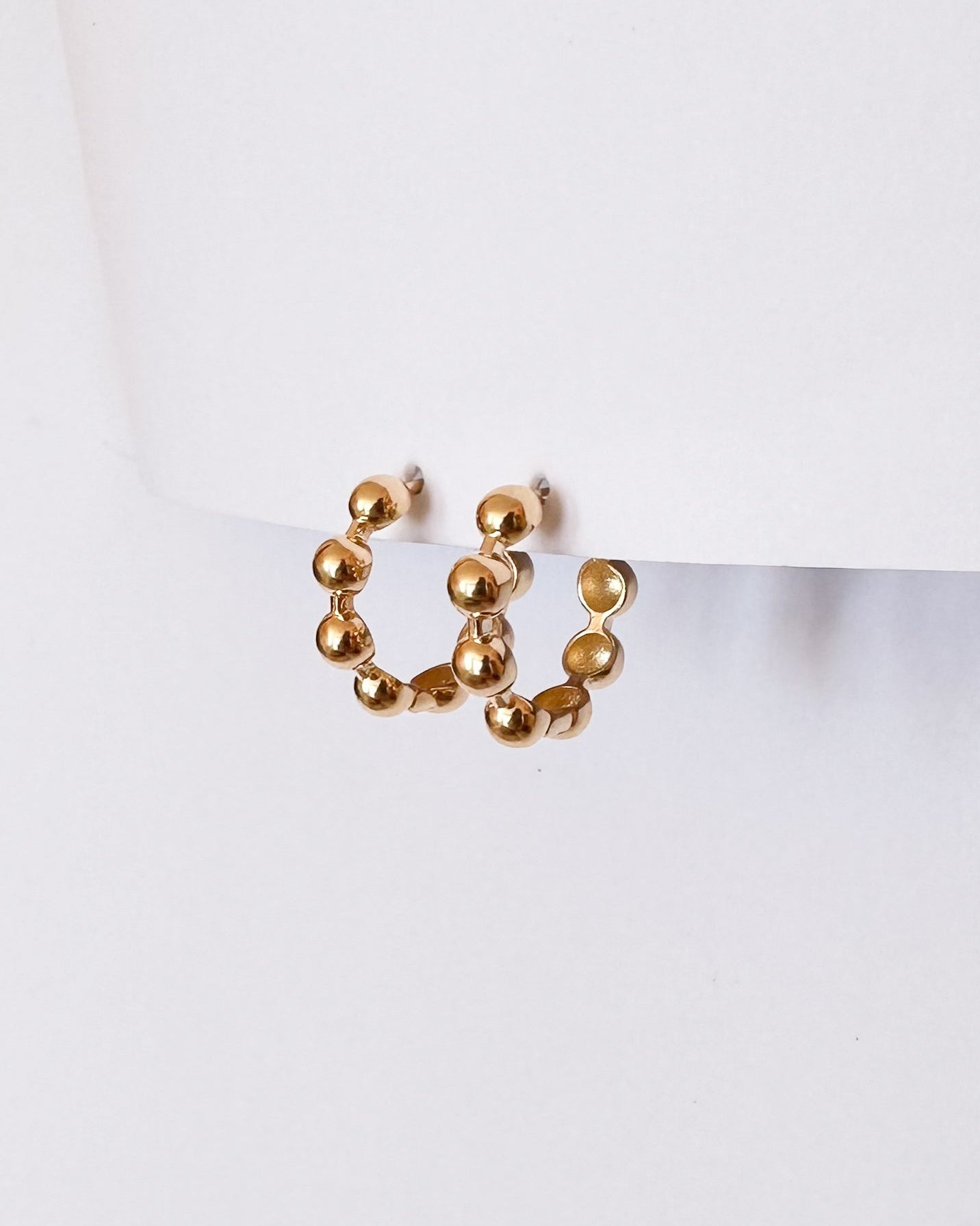 9ct gold Bobble Hoop Earrings from Collective  Co Jewellery Store