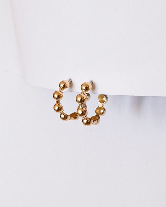 9ct gold Bobble Hoop Earrings from Collective  Co Jewellery Store