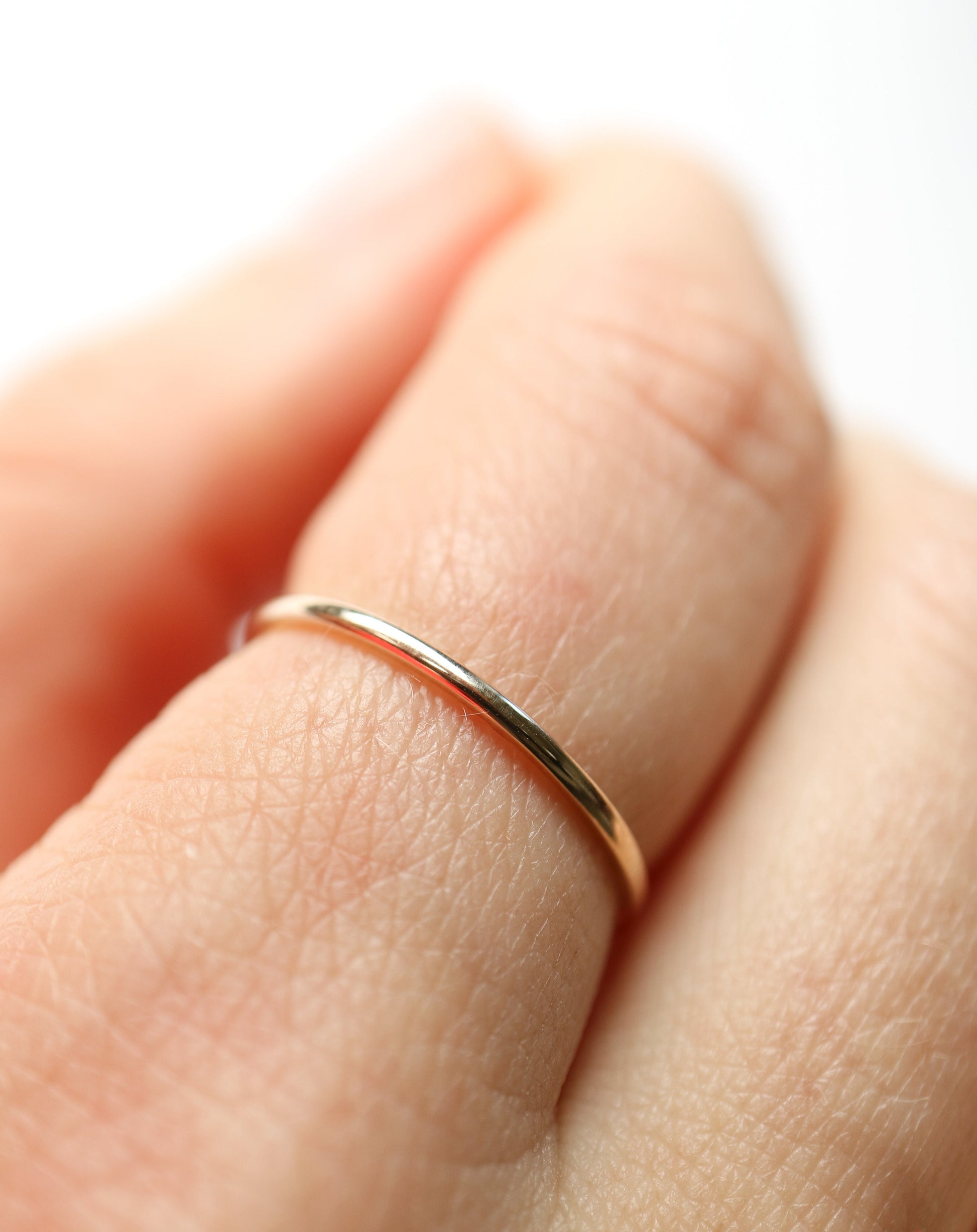Classic 9ct gold stacking ring band