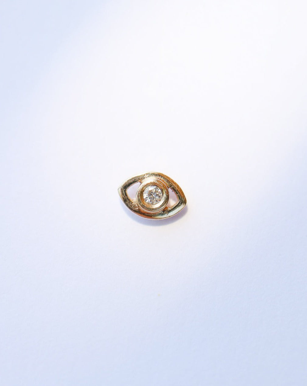 14kt Gold Evil Eye Stud