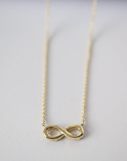 9ct gold and diamonds Infinity Symbol Necklace