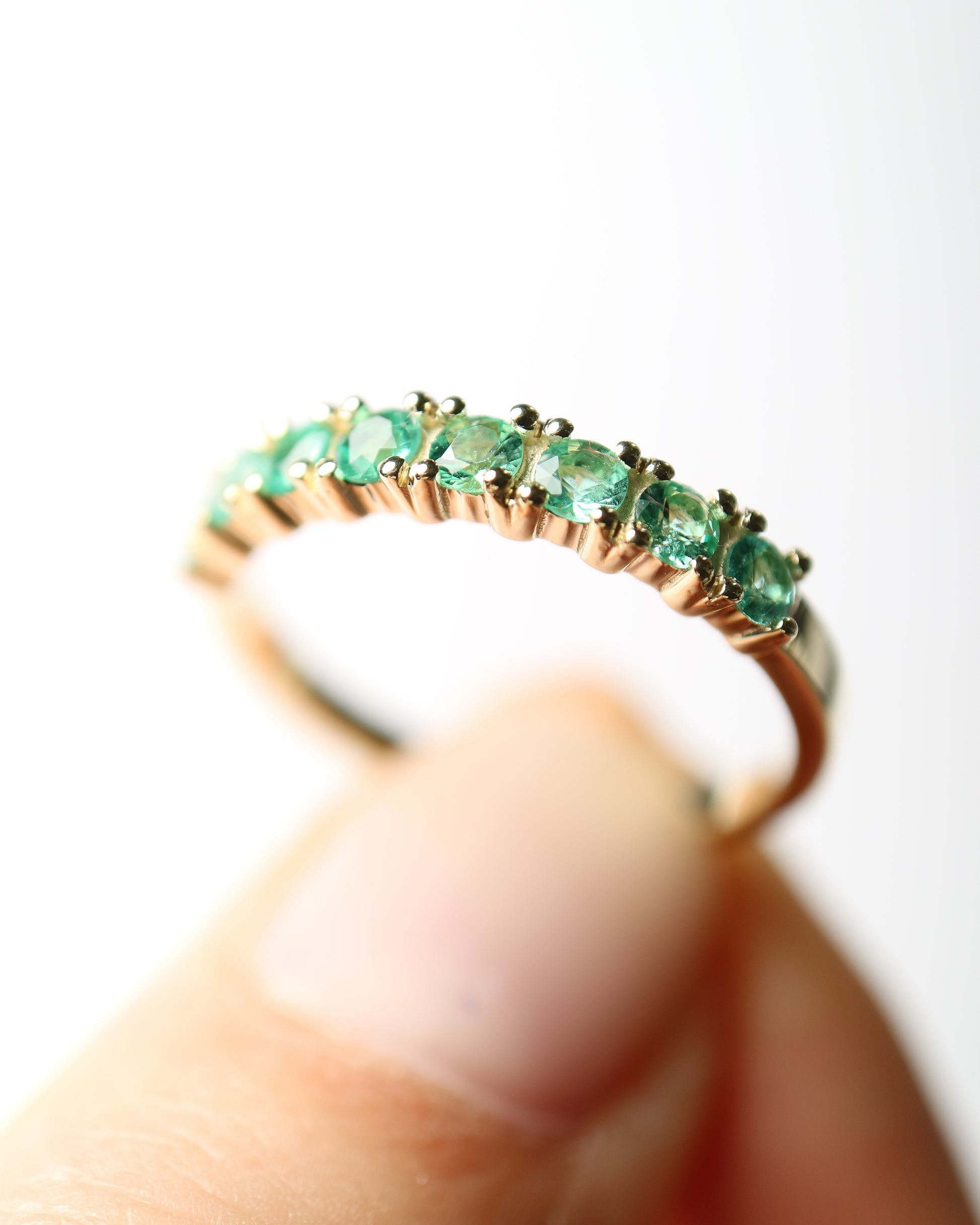 9ct gold Eternity Ring with Emeralds