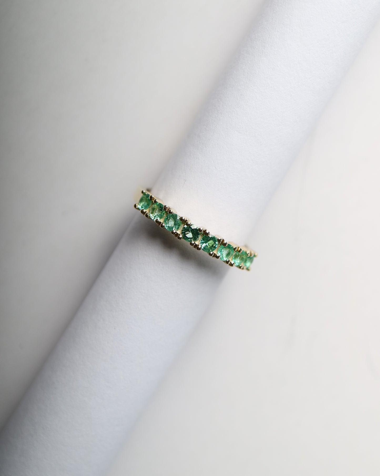9ct gold Eternity Ring with Emeralds