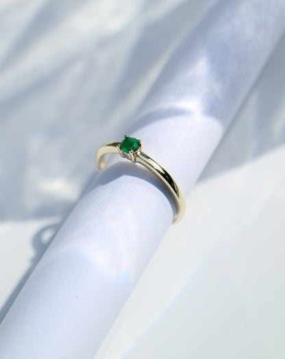 9ct gold Emerald Stacking Ring