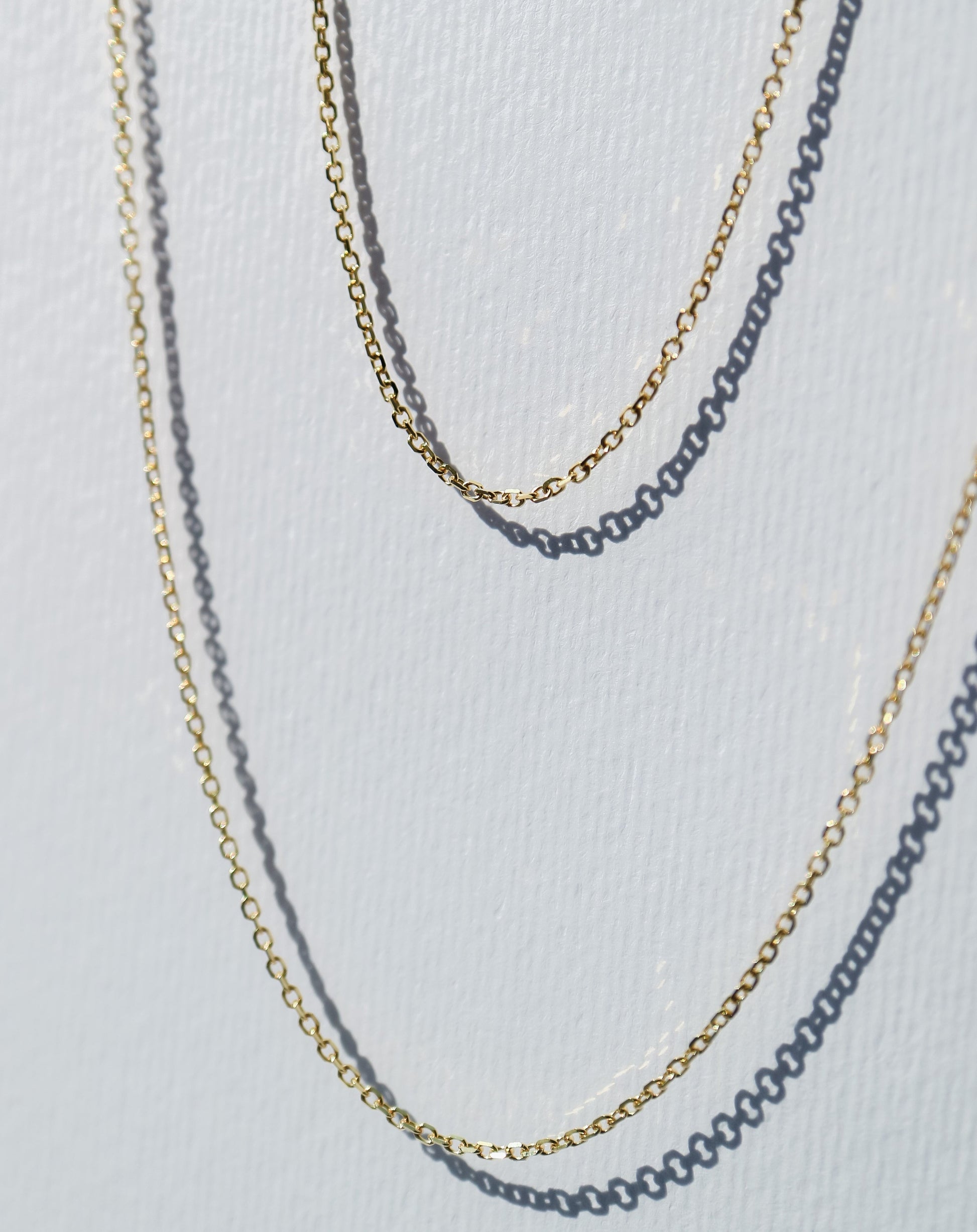9kt gold fine chain for charms