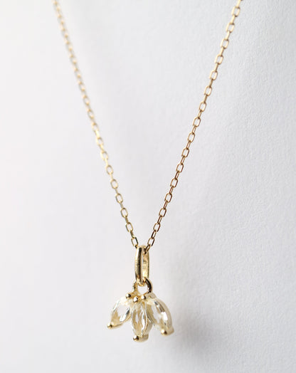 9kt gold Lotus Necklace