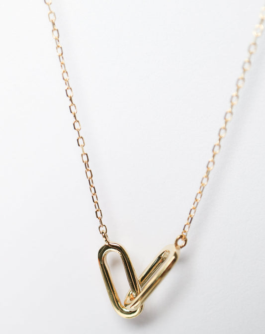 9kt gold Love Links Necklace