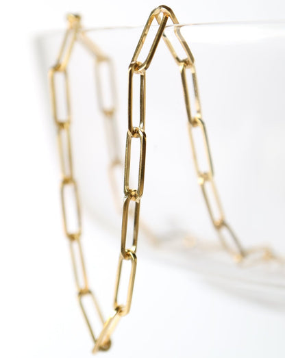 9ct Gold Paperclip Link Anklet
