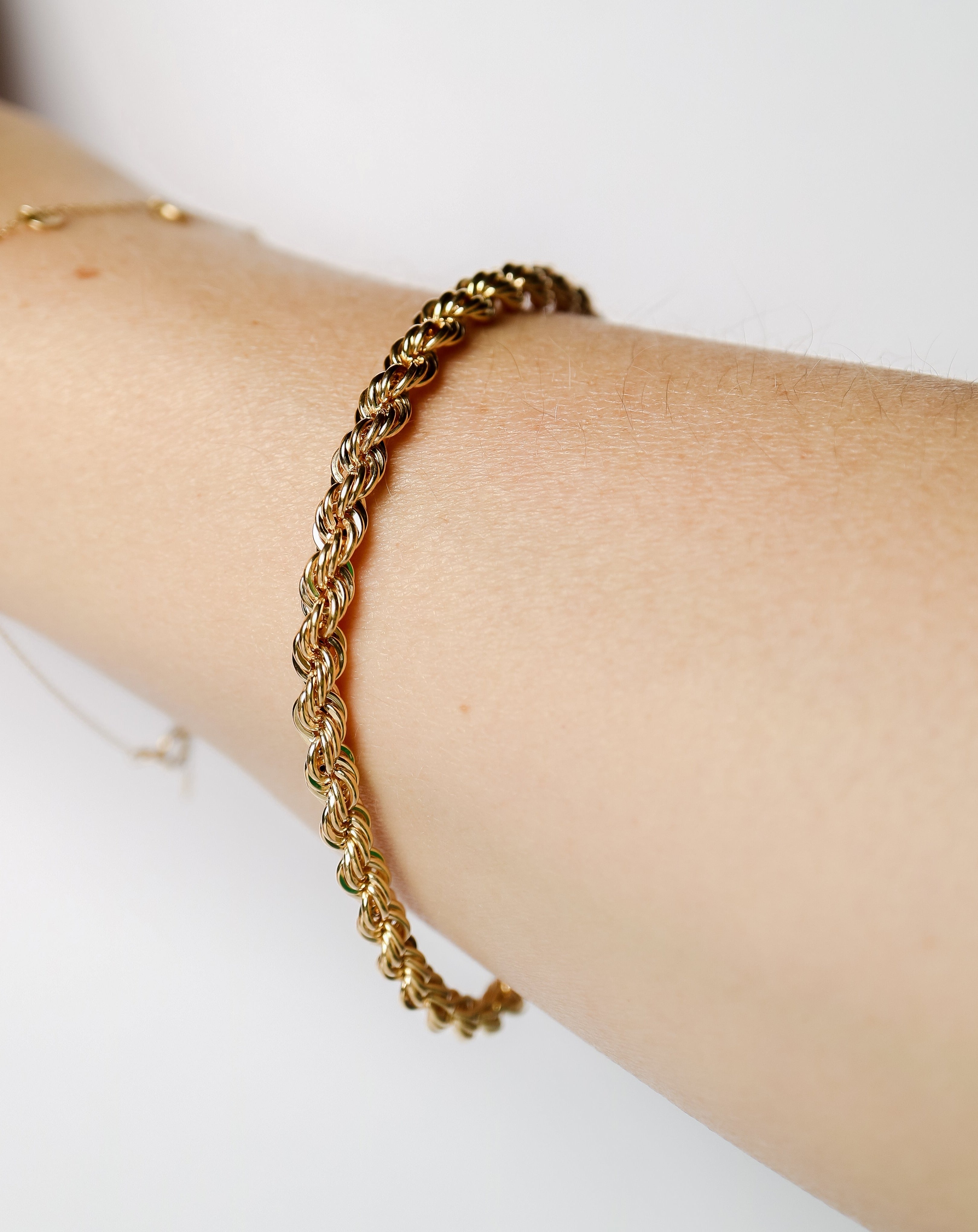 9ct gold outlet rope bracelet