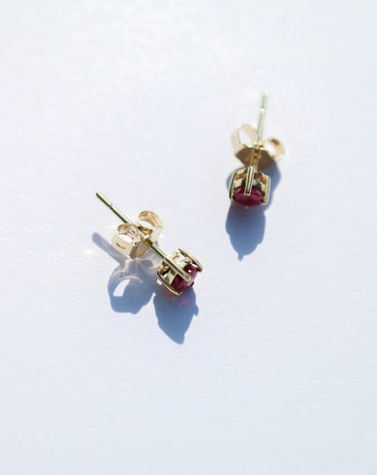 9ct gold Ruby Studs earrings
