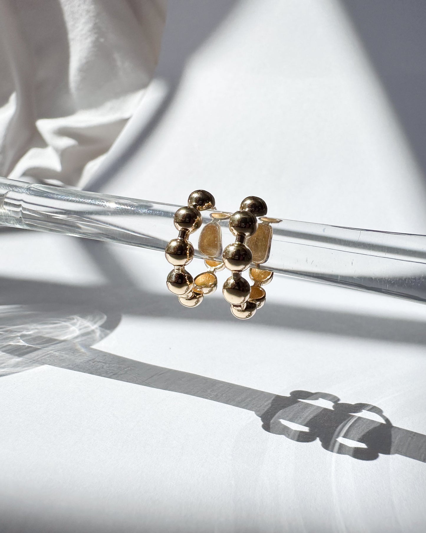 9ct gold Bobble Hoop Earrings from Collective  Co Jewellery Store