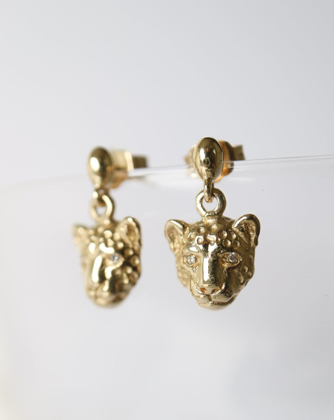 9kt gold Leopard Drop Earrings by Collective & Co Jewellery South Africa