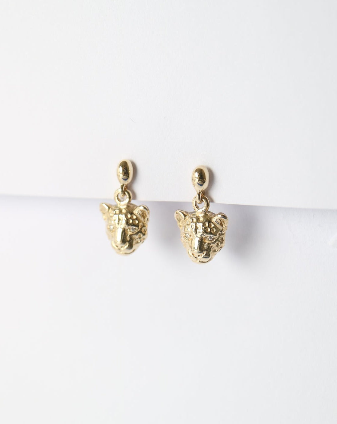 9kt gold Leopard Drop Earrings by Collective & Co Jewellery South Africa