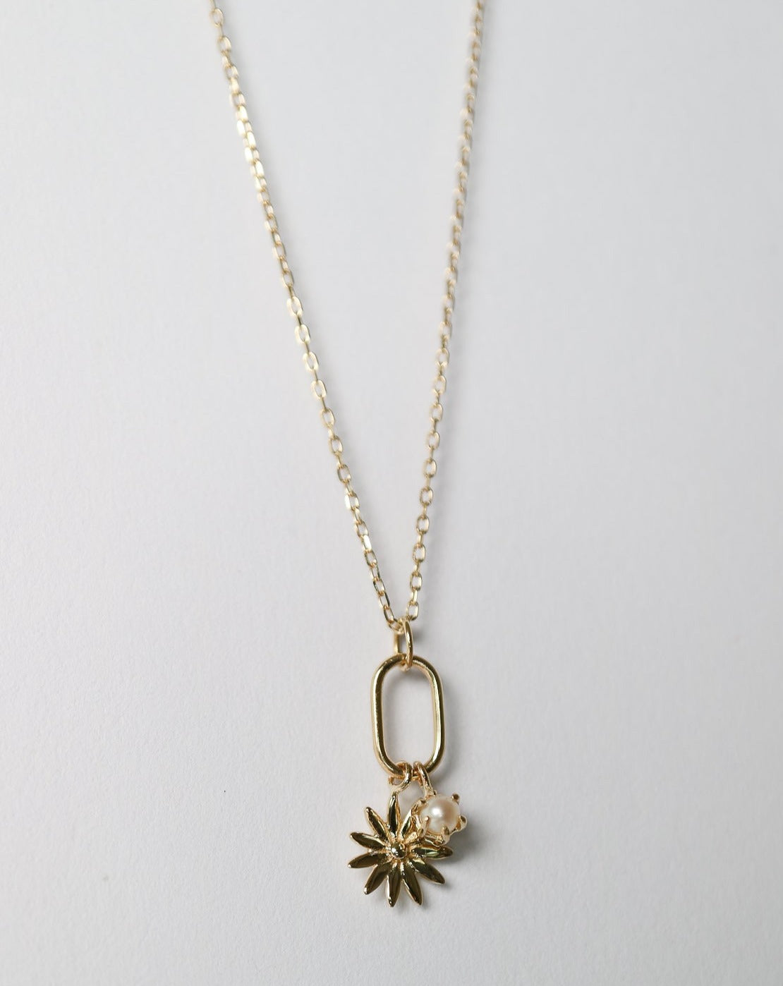 9ct gold Marigold Pearl Necklace