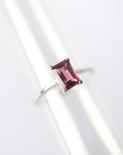 9kt gold Pink Tourmaline Baguette Ring by Collective & Co Jewellery