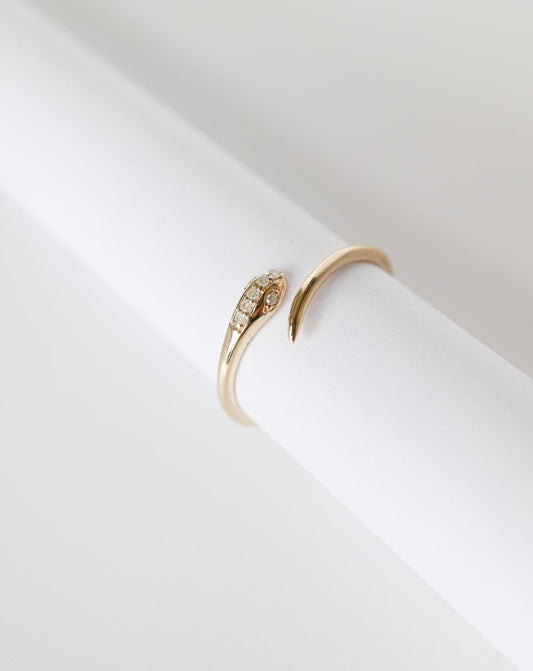 9kt gold and Diamond Snake Ring by Collective & Co. Jewellery