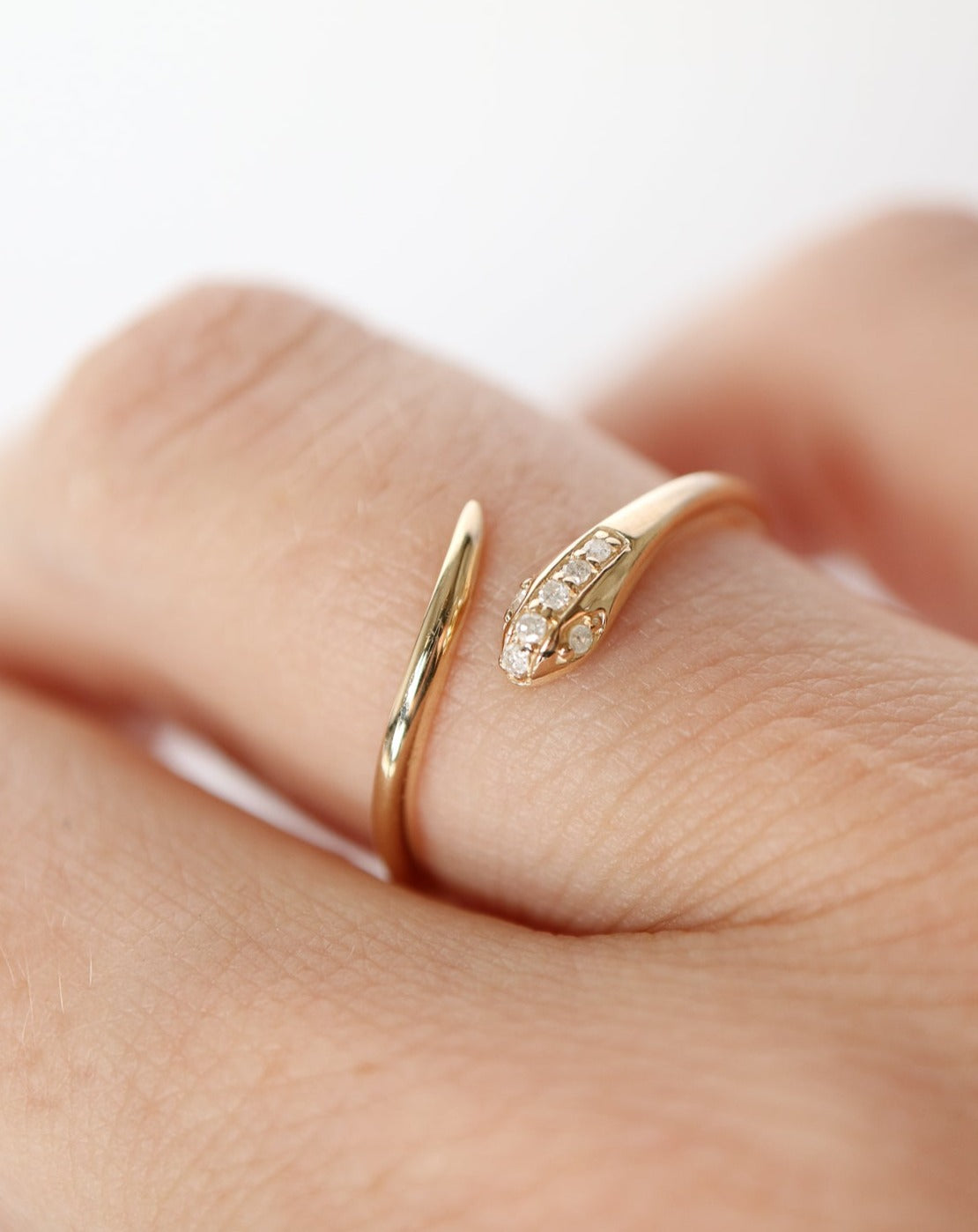 9kt gold and Diamond Snake Ring by Collective & Co. Jewellery