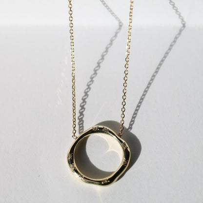 9kt gold and diamond Wobble Pendant from Meraki Jewellery Design