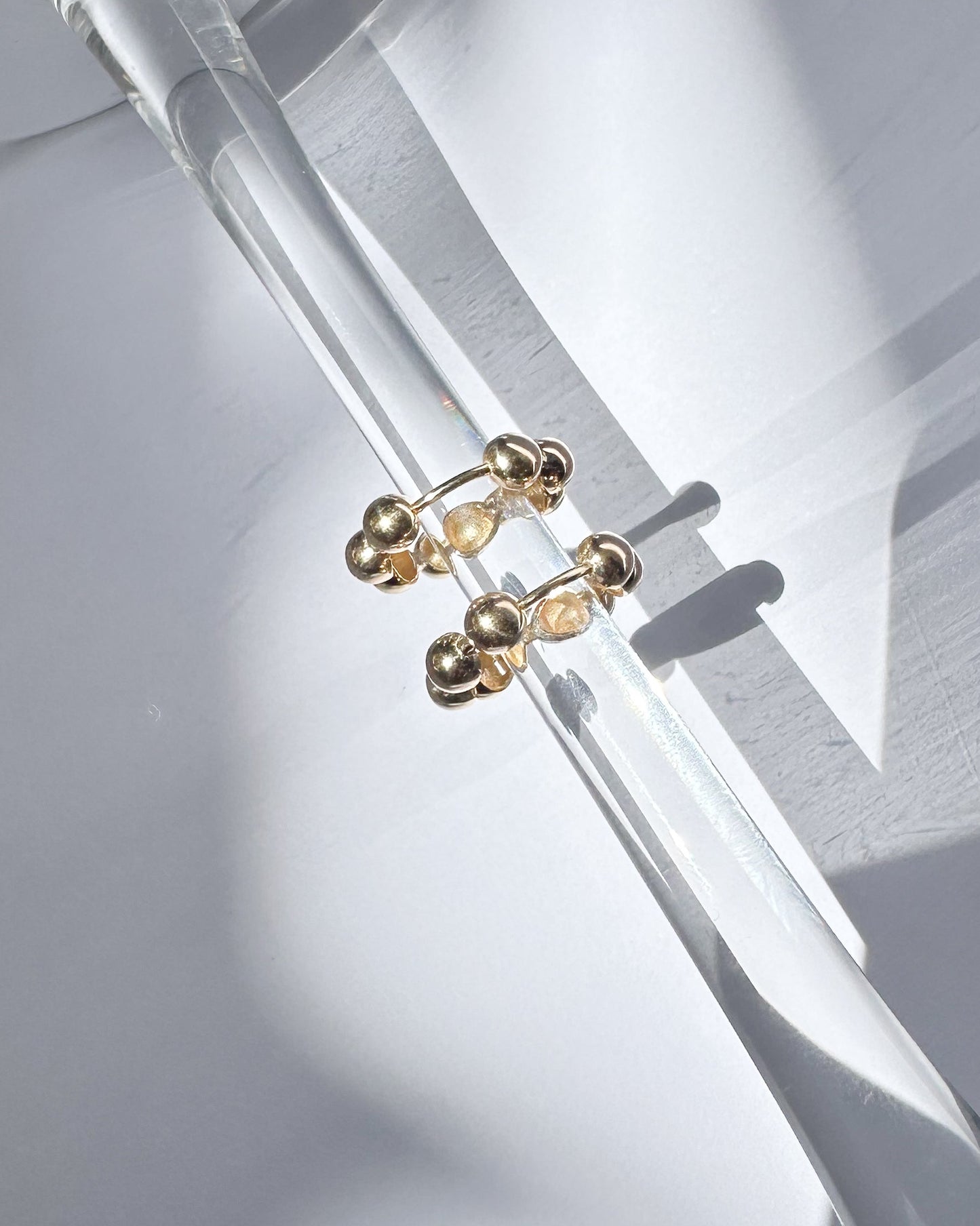 9ct gold Bobble Hoop Earrings from Collective  Co Jewellery Store