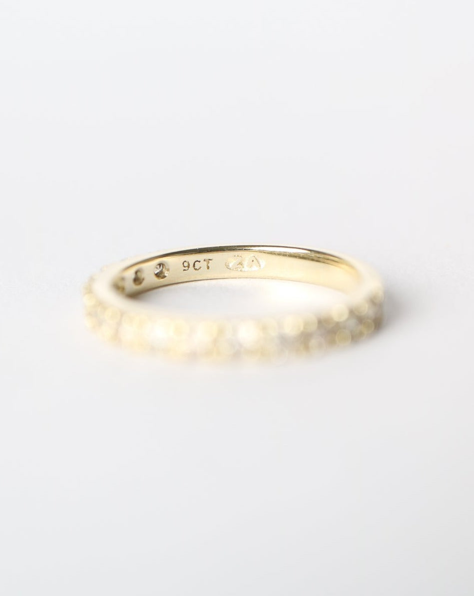 9kt gold Eternity Ring with Champagne Diamonds