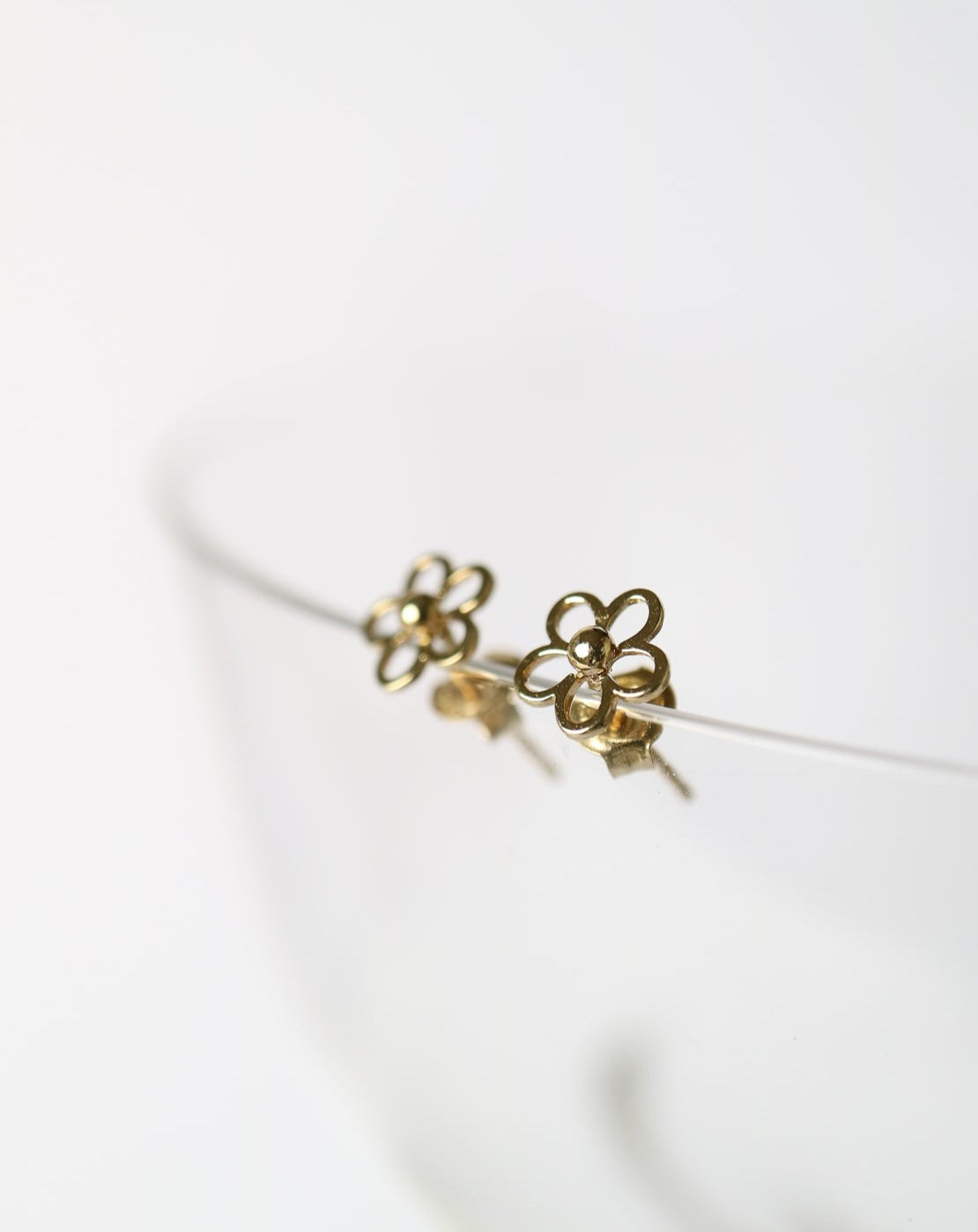 9kt gold Flower Studs by Collective & Co jewelry