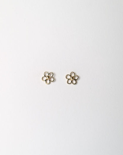 9kt gold Flower Studs by Collective & Co jewelry