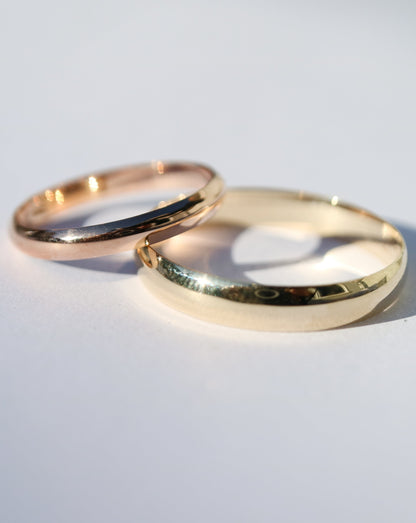 9ct gold men's wedding ring bands