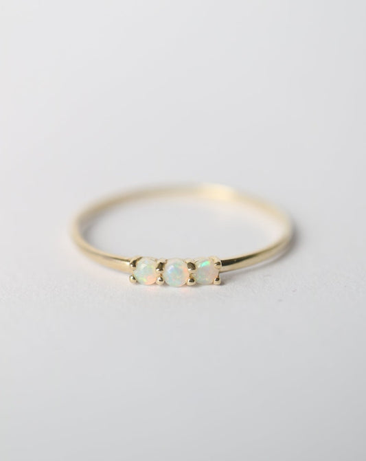 9ct gold Opal Trio Ring by Collective & Co Jewellery