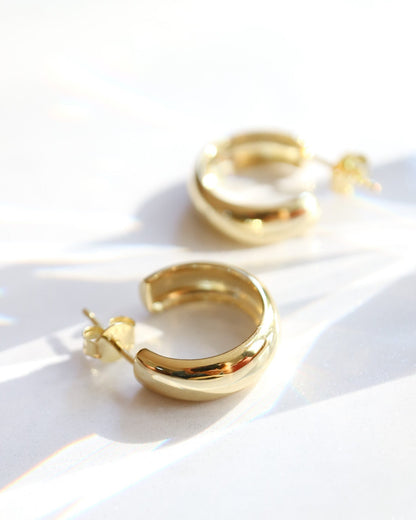 14kt gold plated sterling silver Aureia hoop earrings