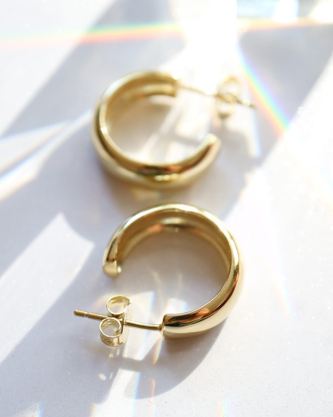 14kt gold plated sterling silver Aureia hoop earrings