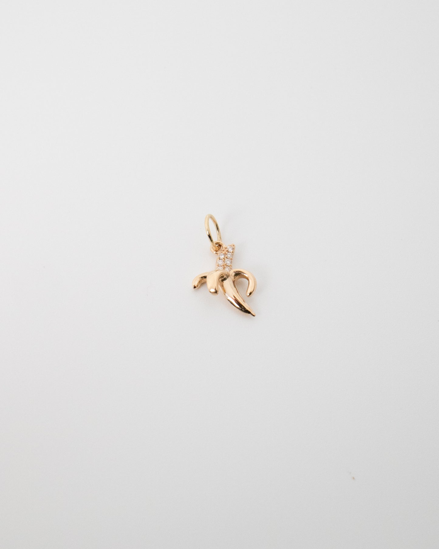 Banana and diamond charm