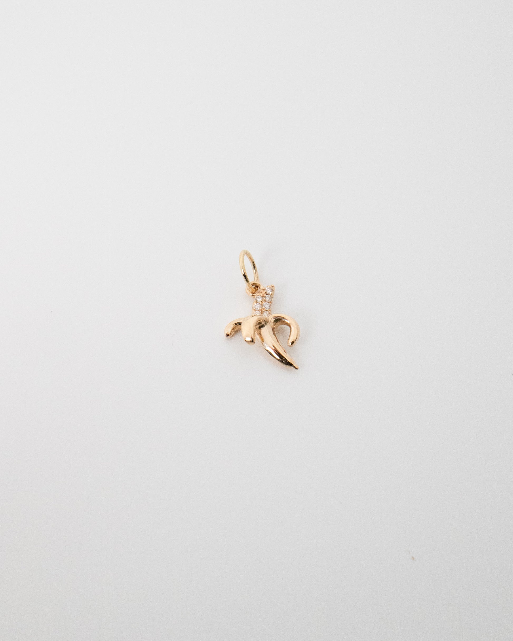 Banana and diamond charm