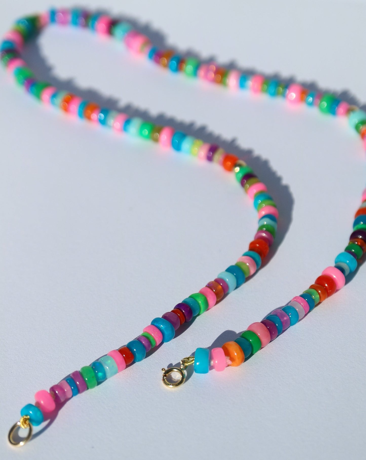 Malibu Necklace made with Ethiopian Opal Beads