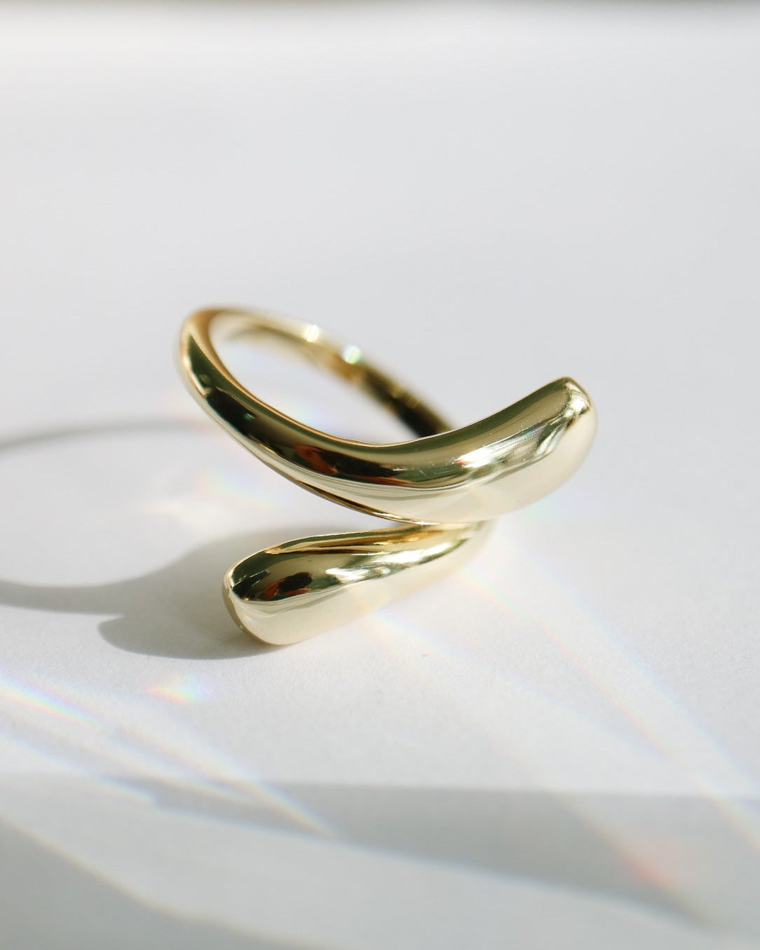 Contour Ring from Collective & Co Jewellery is S925 sterling silver plated in 14kt yellow gold
