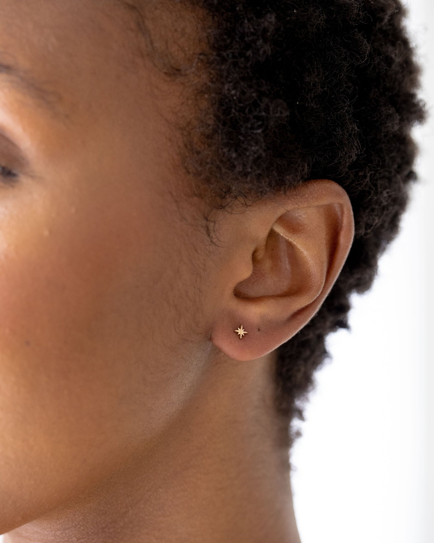 Gold Diamond Star Stud earrings