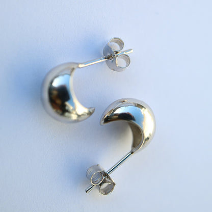Domed Earrings Hailey Bieber silver