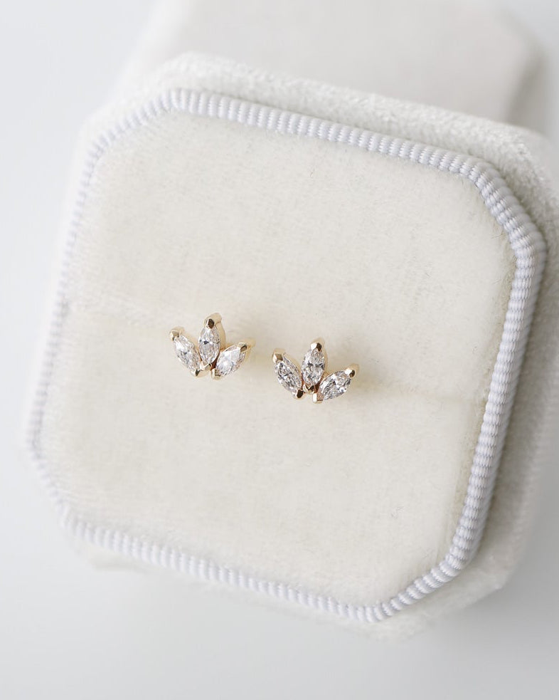 Elegant diamond stud earrings