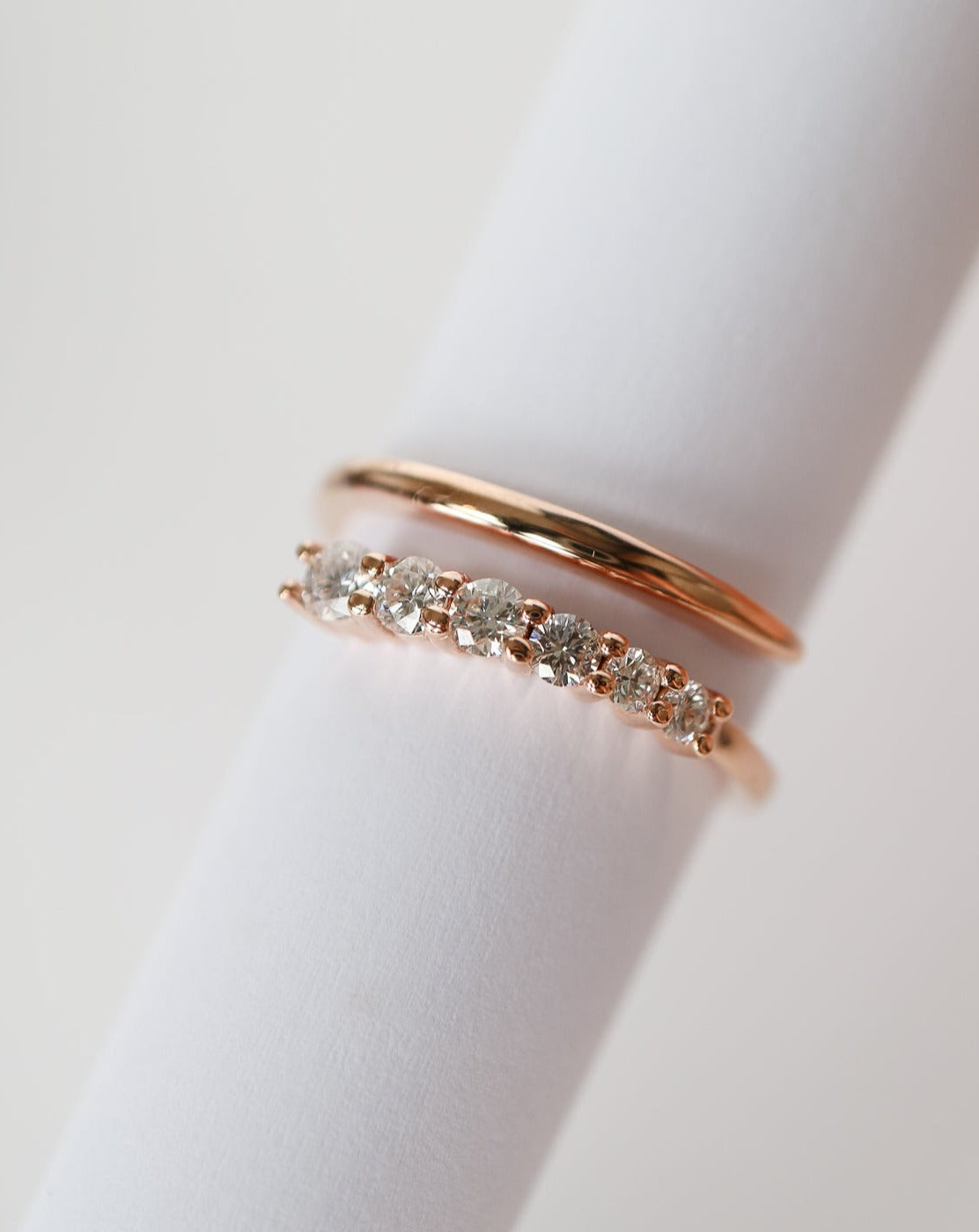 9kt Diamond Talon Ring in rose gold