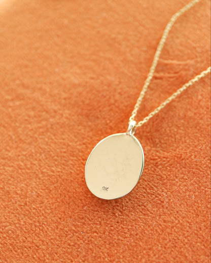 9kt gold Fingerprint Pendant on gold chain