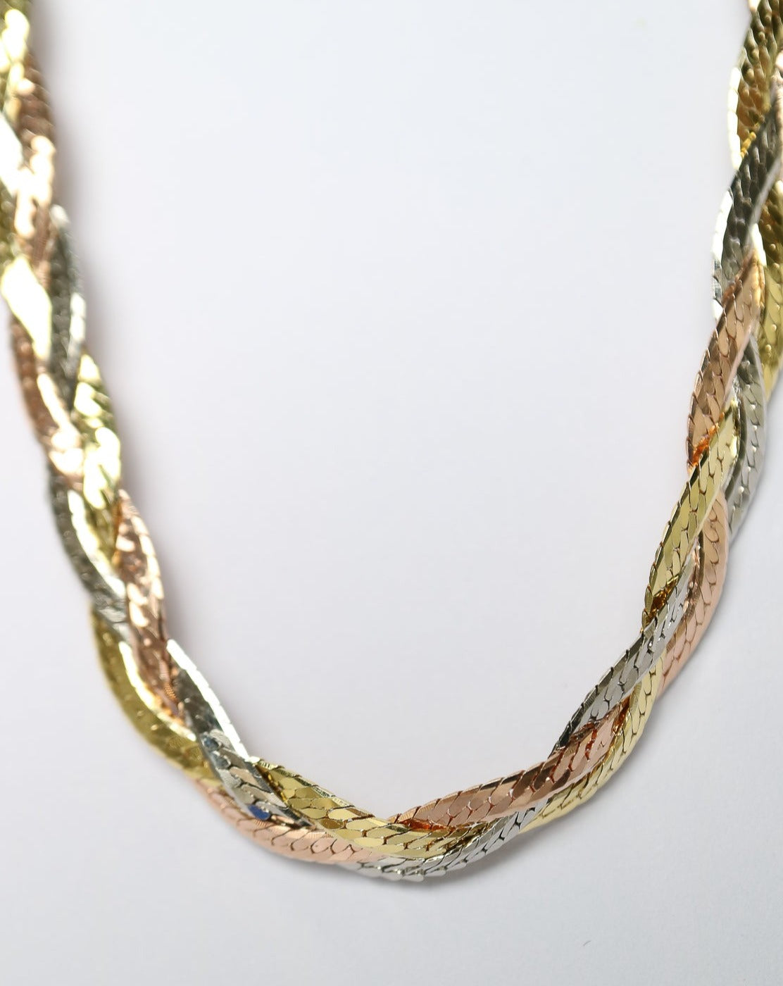 Tricolour mixed metal chain