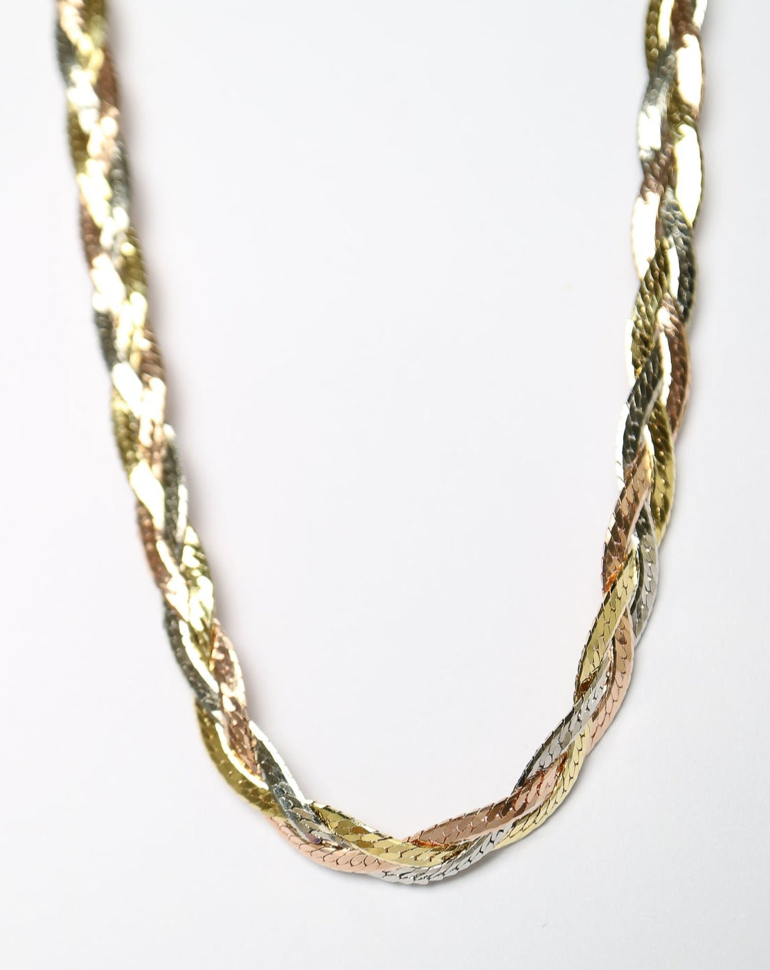 Tricolour mixed metal chain