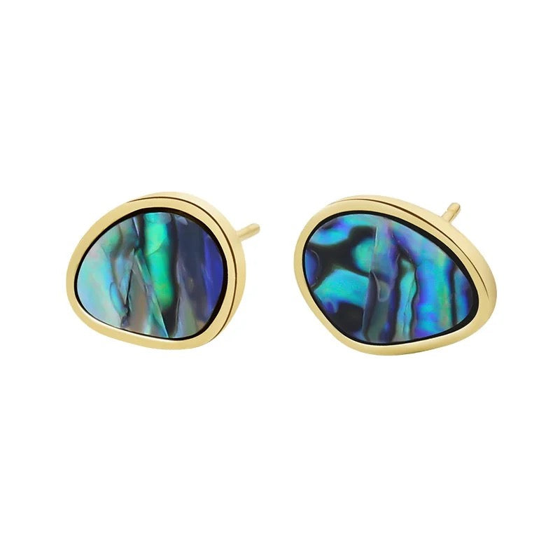 Sea Breeze Abalone Shell inlay earrings