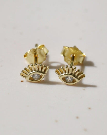 9kt gold Evil Eye Earrings