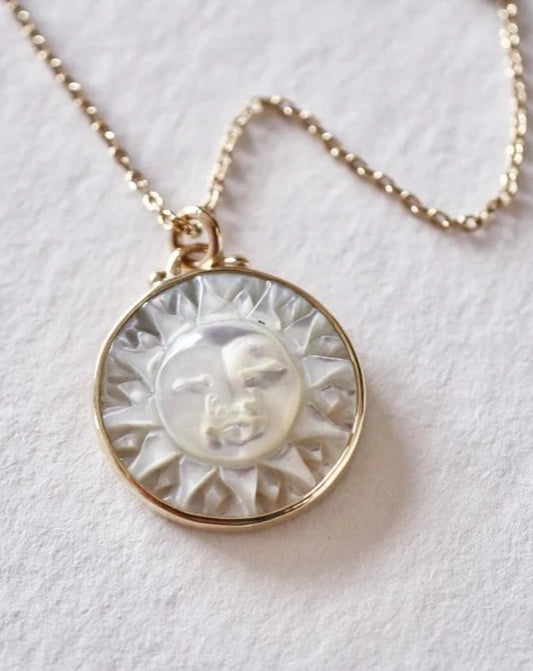 9kt gold Sunburst Necklace from Jade Rabbit