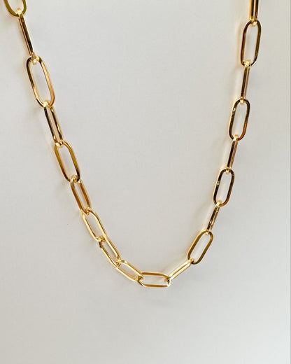 9ct real gold solid gold Paperclip Chain